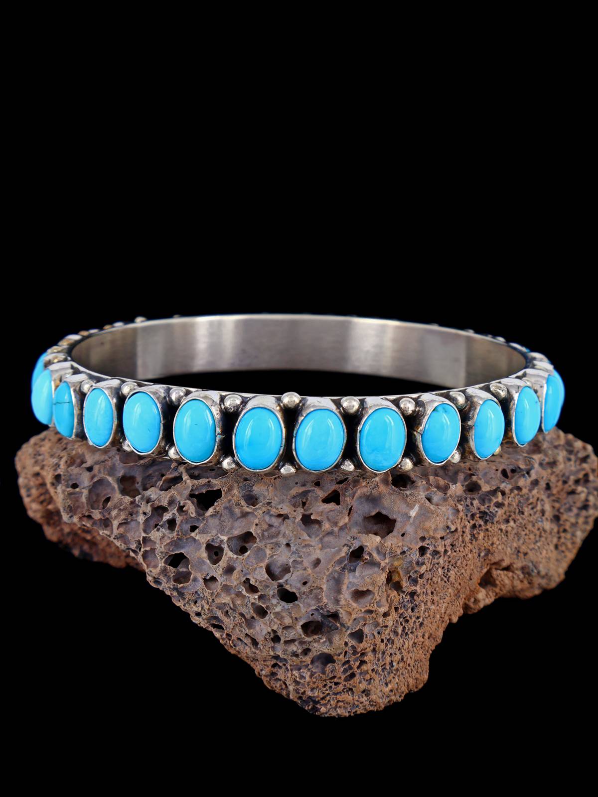 Native American Sleeping Beauty Turquoise Bangle Bracelet