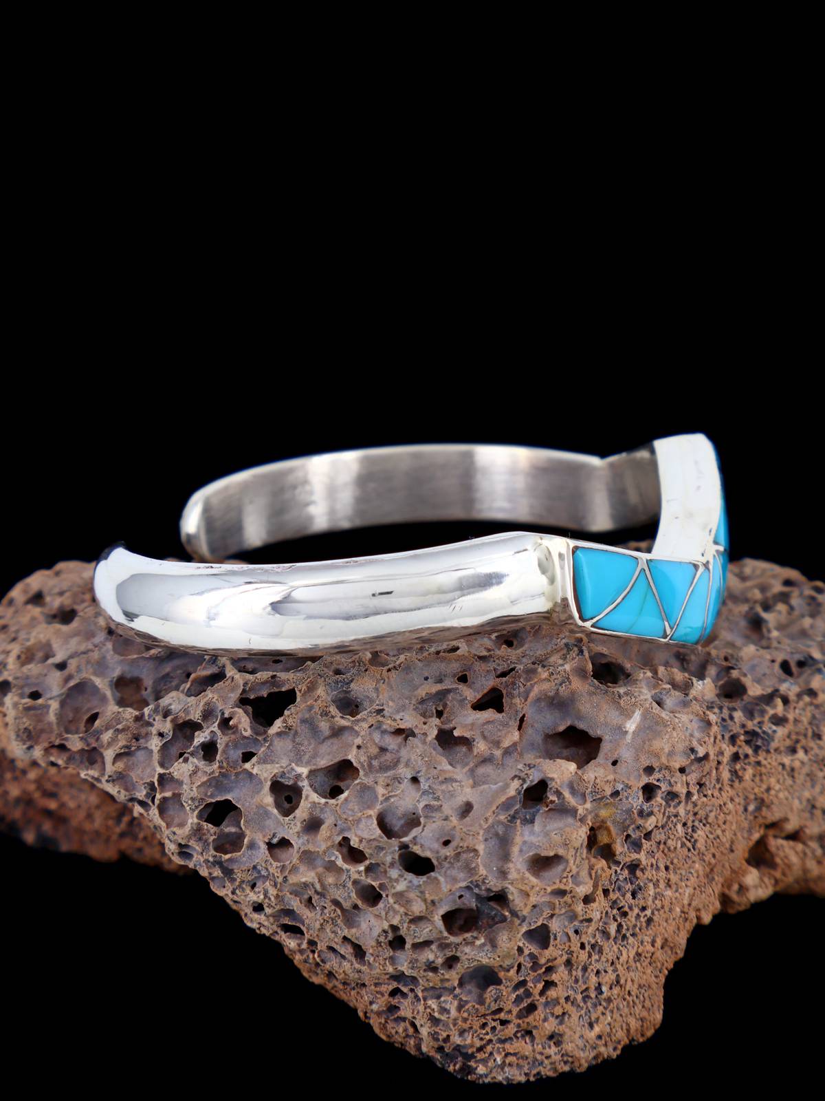 Pulsera con incrustaciones de turquesa Zuni nativo americano