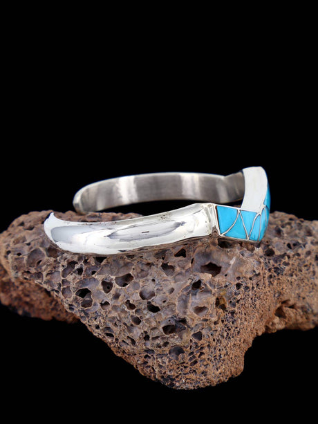 Native American Zuni Turquoise Inlay Bracelet