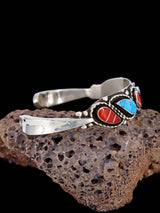 Joyería nativa americana Zuni Inlay Sunface Cuff Pulsera