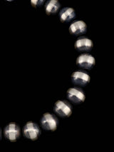Native American Jewelry Sterling Silver Beaded Bracelet
