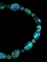 Navajo Cloud Mountain Turquoise Stretch Bracelet - PuebloDirect.com