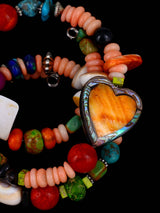 Native American Pink Coral Treasure Beaded Wrap Bracelet - PuebloDirect.com