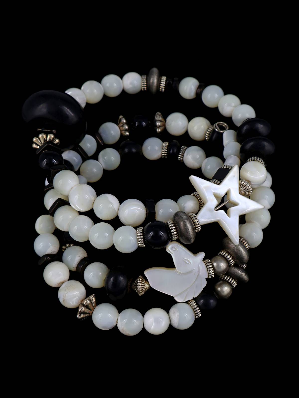 Native American Mother of Pearl Treasure Beaded Wrap Bracelet - PuebloDirect.com