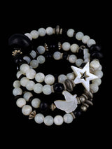 Native American Mother of Pearl Treasure Beaded Wrap Bracelet - PuebloDirect.com