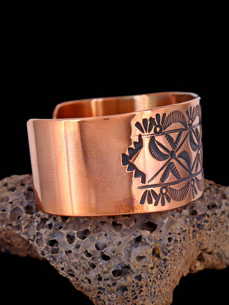 Native American Stamped Copper Cuff Bracelet - PuebloDirect.com
