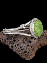 Native American Jewelry Natural Gaspeite Cuff Bracelet - PuebloDirect.com
