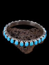 Native American Sleeping Beauty Turquoise Bangle Bracelet - PuebloDirect.com