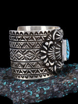 Native Sterling Jewelry Kingman Turquoise Cuff Bracelet - PuebloDirect.com