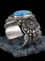 Native American Sterling Silver Natural Turquoise Cuff Bracelet - PuebloDirect.com