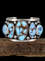 Bijoux amérindiens Bracelet manchette turquoise Golden Hill naturel