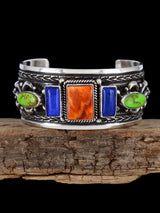 Pulsera de puño turquesa Royston natural de plata de ley nativa americana