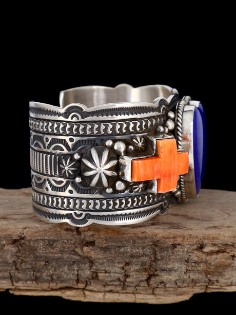 Bracelet manchette amérindien en argent sterling naturel Royston Turquoise