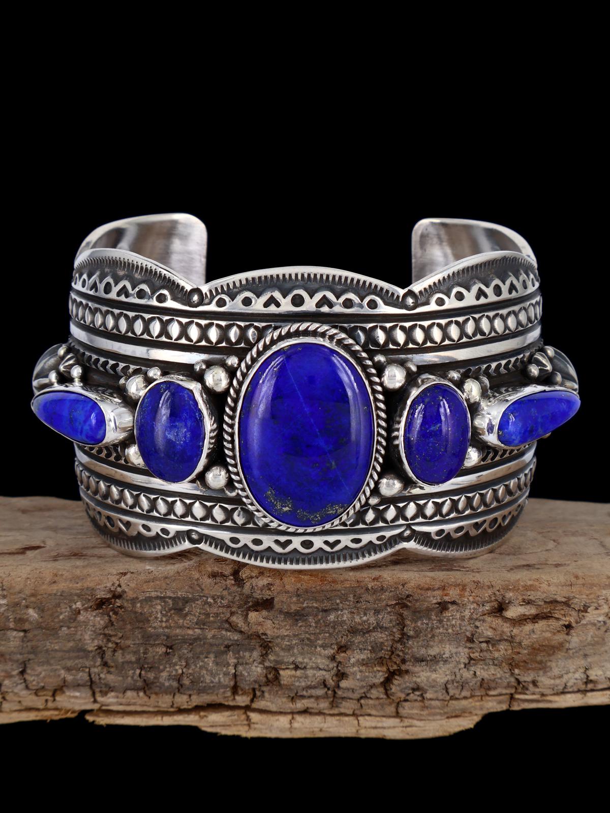 Navajo Jewelry Deep Blue Lapis Cuff Bracelet