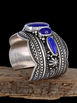 Navajo Jewelry Deep Blue Lapis Cuff Bracelet