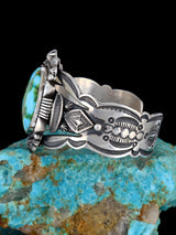 Joyería nativa americana Plata de ley Sonora Oro Turquesa Brazalete