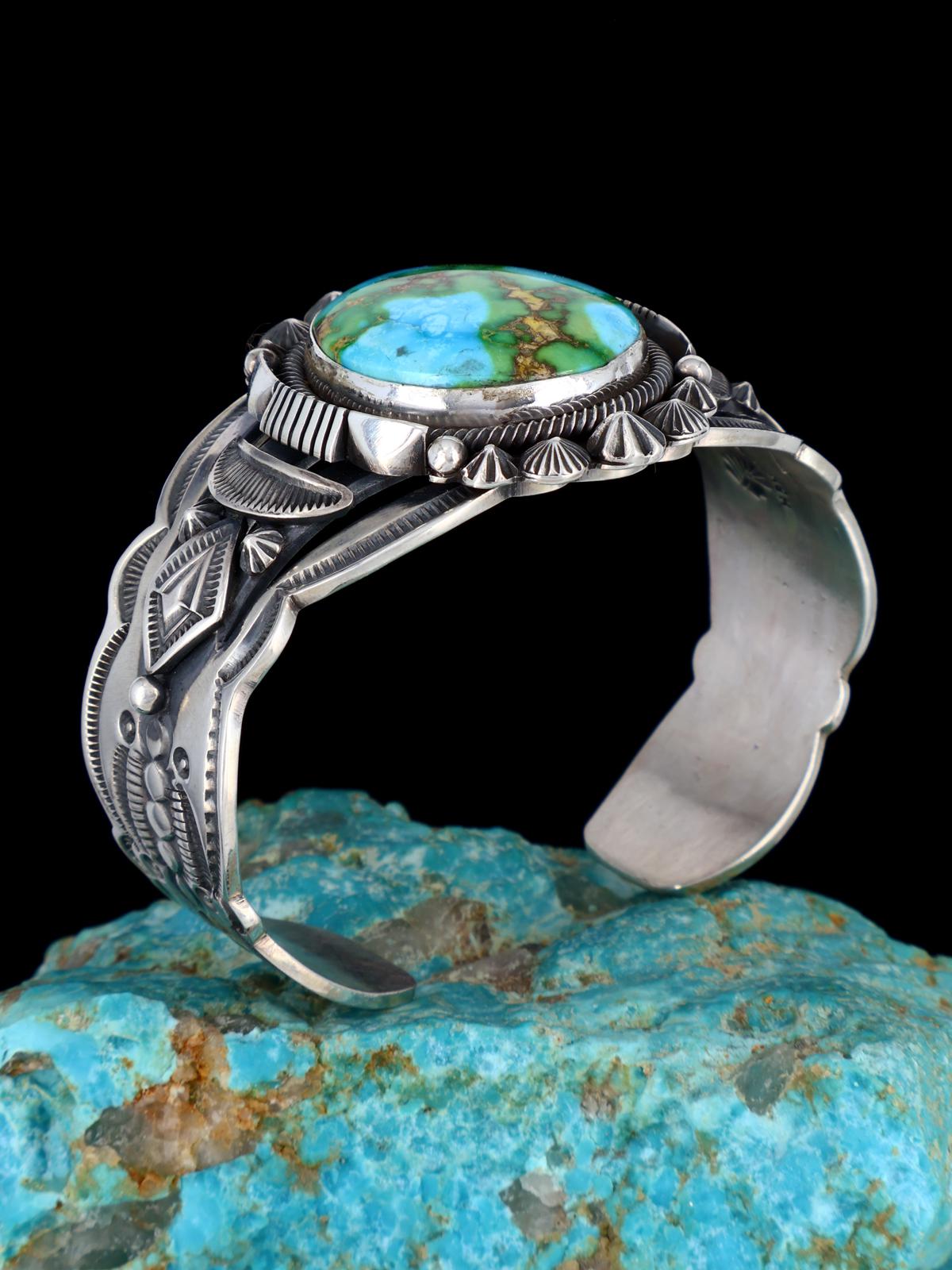 Joyería nativa americana Plata de ley Sonora Oro Turquesa Brazalete