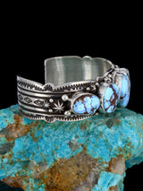 Navajo Jewelry Natural Golden Hill Turquoise Cuff Bracelet