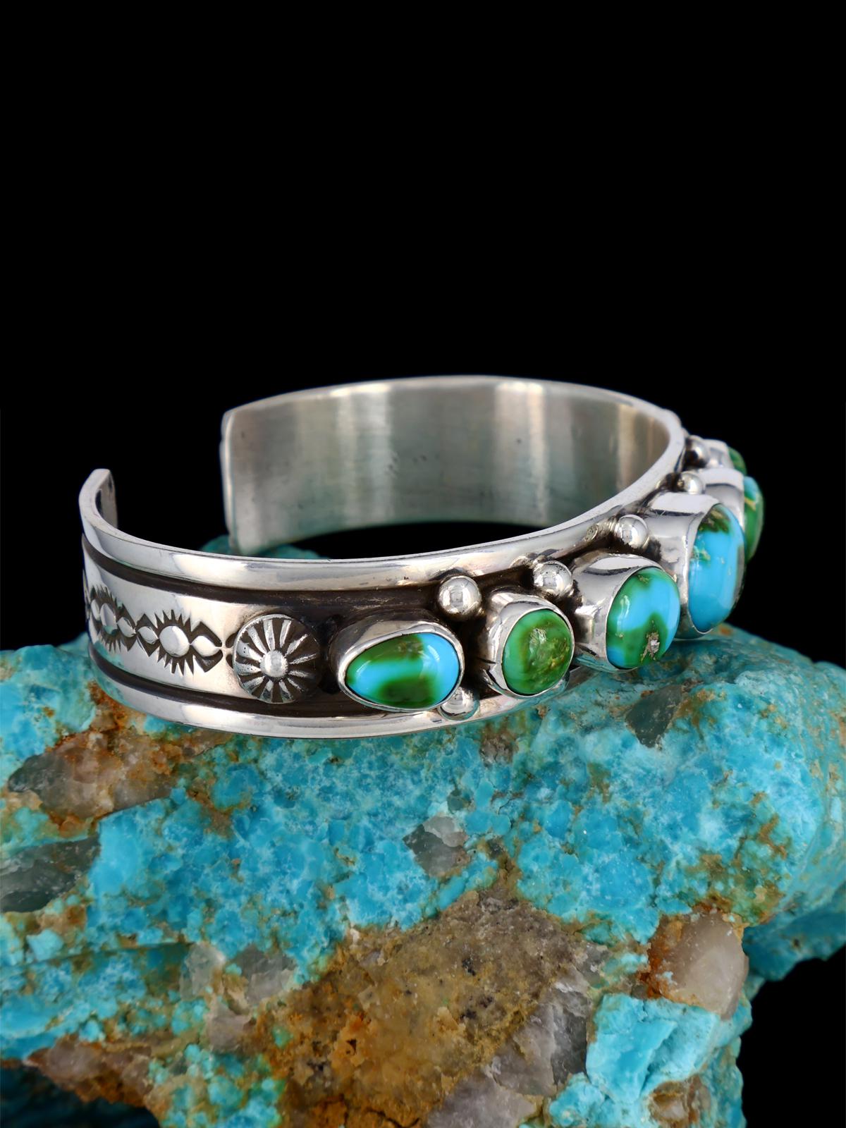 Bijoux amérindiens Bracelet Sonora doré turquoise