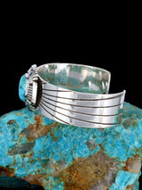 Pulsera Navajo de Plata de Ley y Turquesa