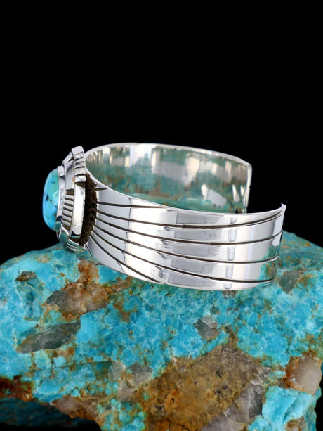 Pulsera Navajo de Plata de Ley y Turquesa