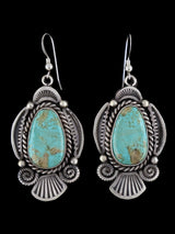 Navajo Sterling Silver Turquoise Dangle Earrings