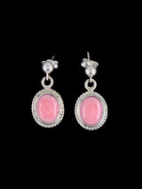 Native Jewelry Pink Conch Shell Sterling Silver Post Earrings