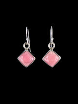 Native Jewelry Pink Conch Shell Sterling Silver Dangle Earrings