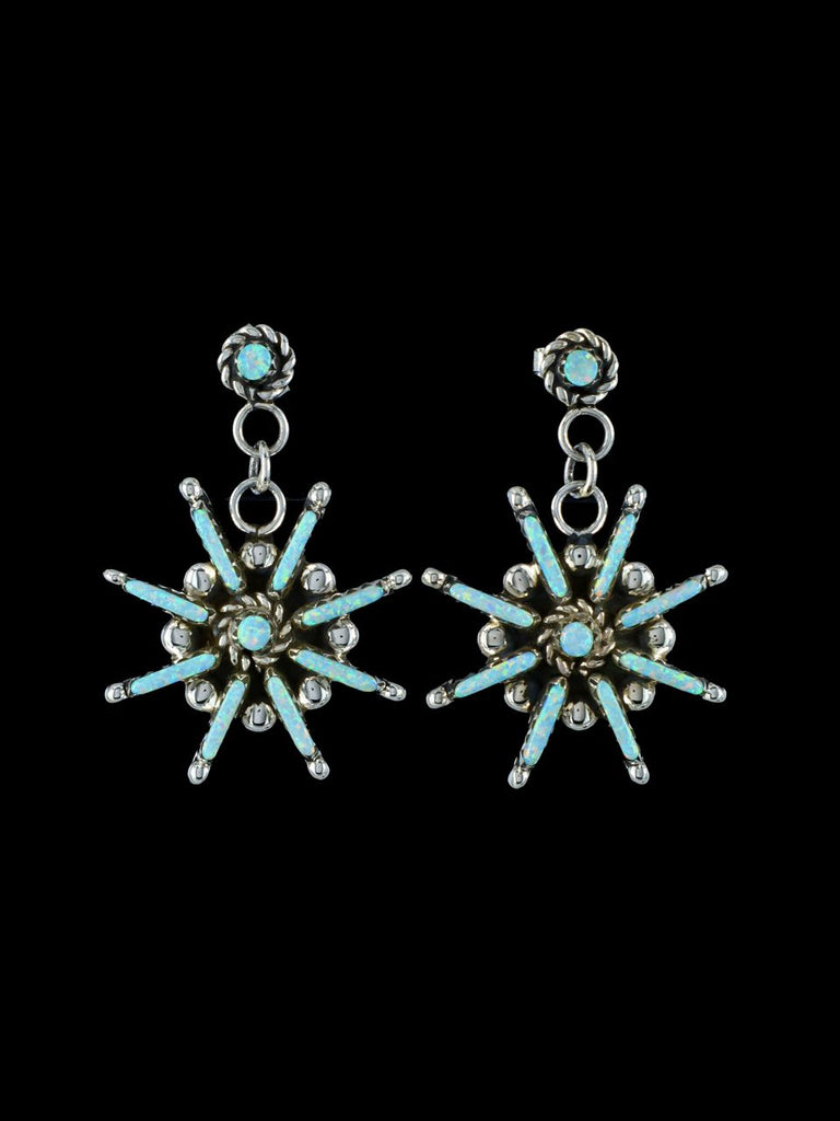 Native American Jewelry Opalite Zuni Post Earrings - PuebloDirect.com