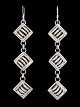 Pendientes colgantes de plata de ley navajo