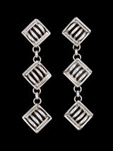 Pendientes colgantes de plata de ley navajo