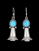 Navajo Sterling Silver Turquoise Dangle Earrings