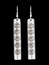 Boucles d’oreilles pendantes gravées Navajo en argent sterling