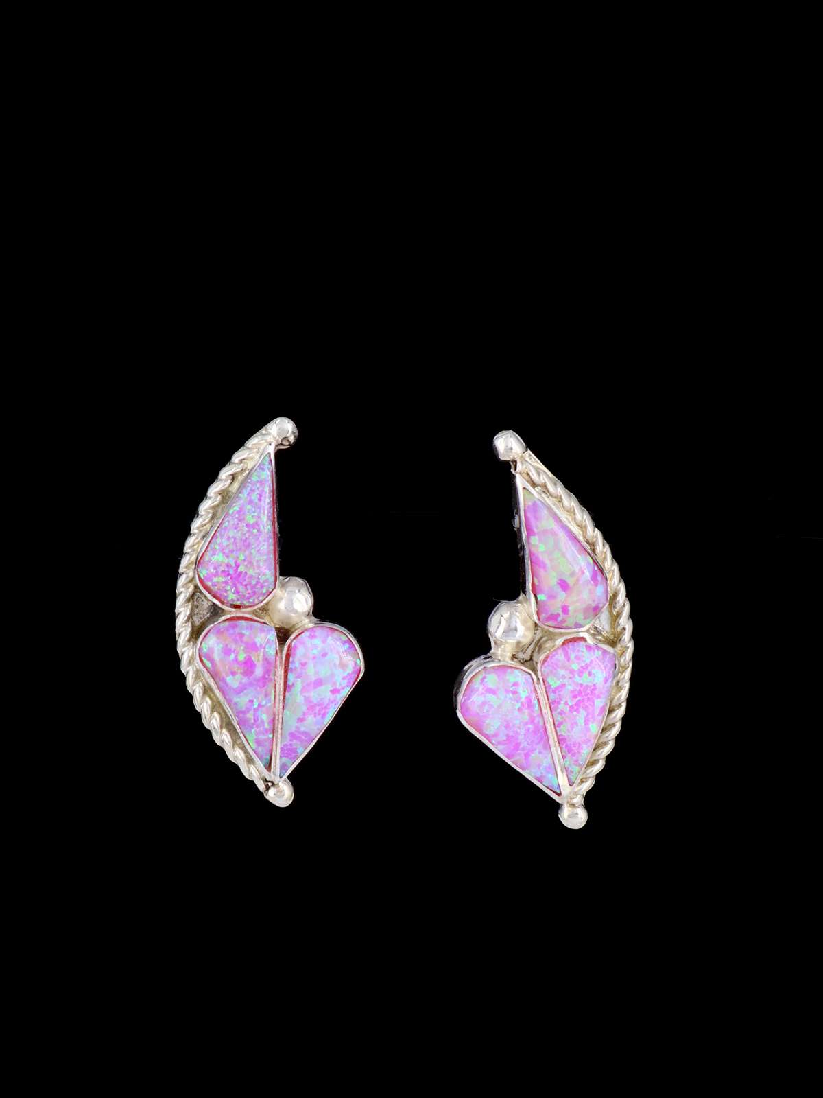 Pendientes con forma de corazón turquesa con incrustaciones Zuni de nativos americanos