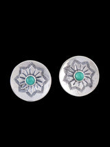 Pendientes Naja Post de plata de ley turquesa navajo