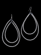 Pendientes colgantes de cuentas de plata de ley y caracola rosa navajo