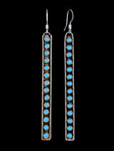 Pendientes Navajo de plata de ley con coral Kokopelli