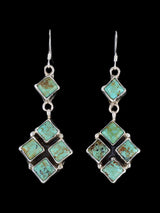 Pendientes de poste de plata de ley turquesa de oro navajo de Sonora