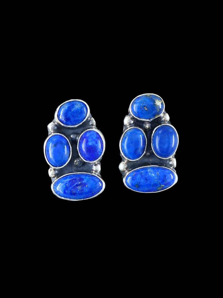 Native American Jewelry Lapis Post Earrings - PuebloDirect.com
