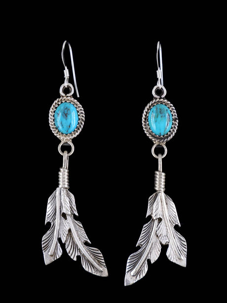 Native American Jewelry Turquoise Dangle Earrings - PuebloDirect.com