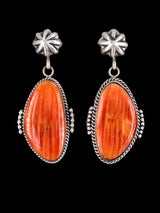 Navajo Sterling Silver Spiny Oyster Post Earrings - PuebloDirect.com