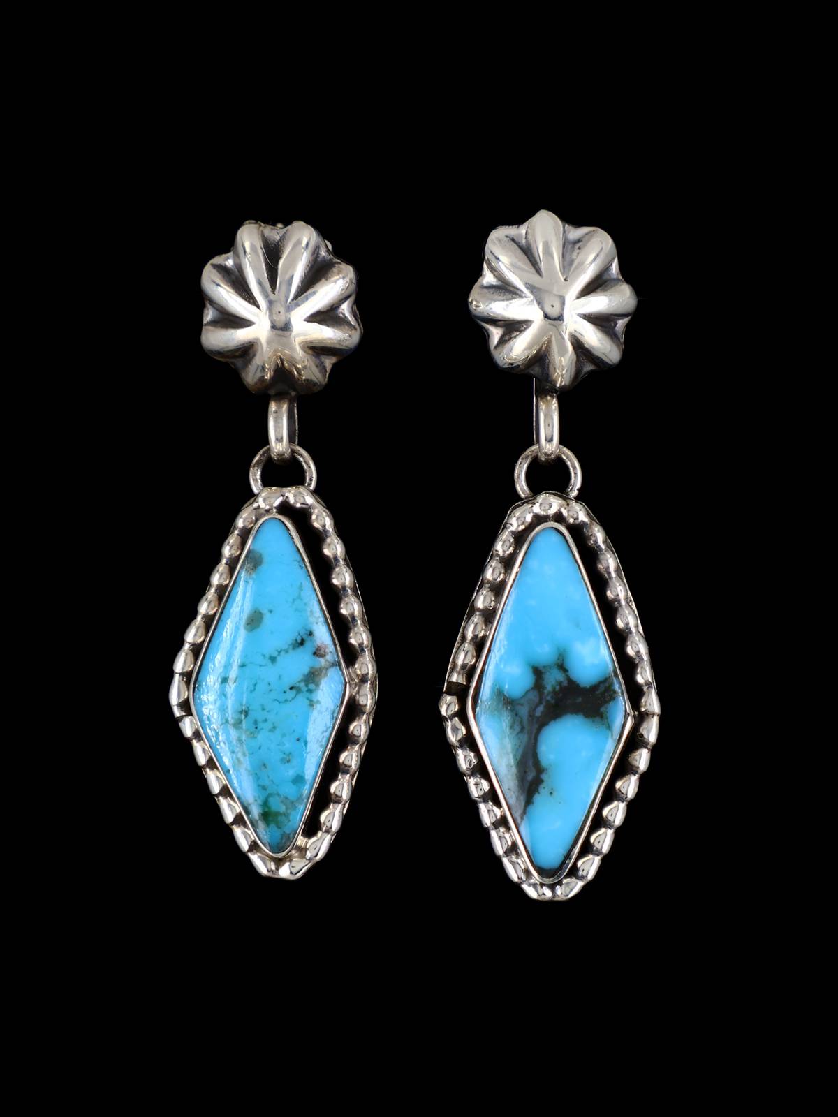 Turquoise Native American Jewelry Post Earrings - PuebloDirect.com