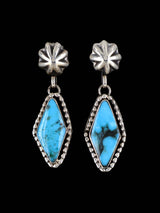 Turquoise Native American Jewelry Post Earrings - PuebloDirect.com