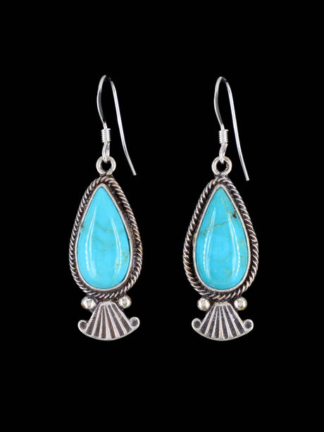 Native American Jewelry Turquoise Dangle Earrings - PuebloDirect.com