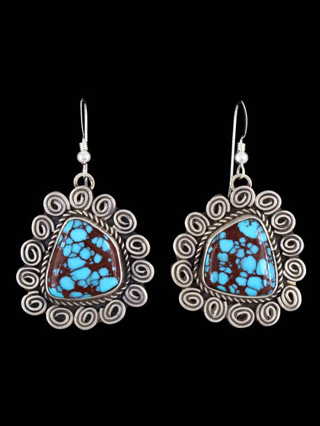 Native American Egyptian Turquoise Dangle Earrings - PuebloDirect.com