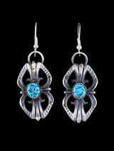 Navajo Turquoise Sterling Silver Dangle Earrings - PuebloDirect.com