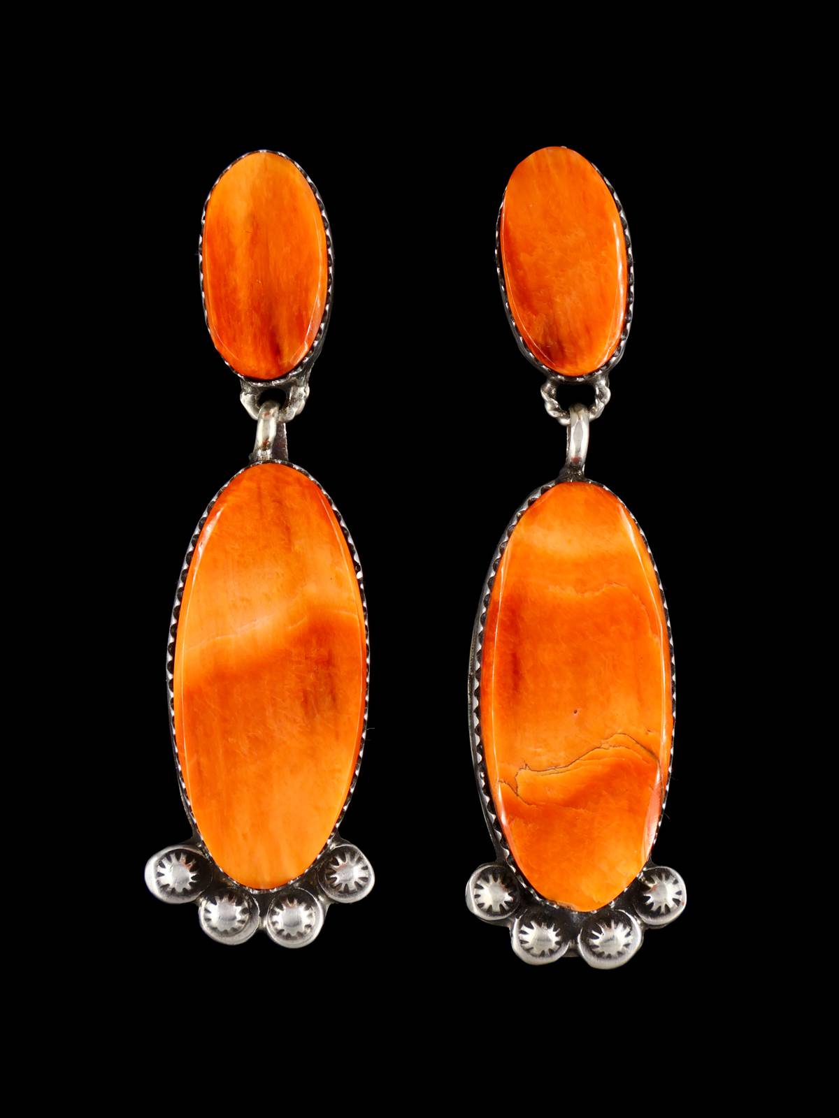 Native American Jewelry Spiny Oyster Post Earrings - PuebloDirect.com