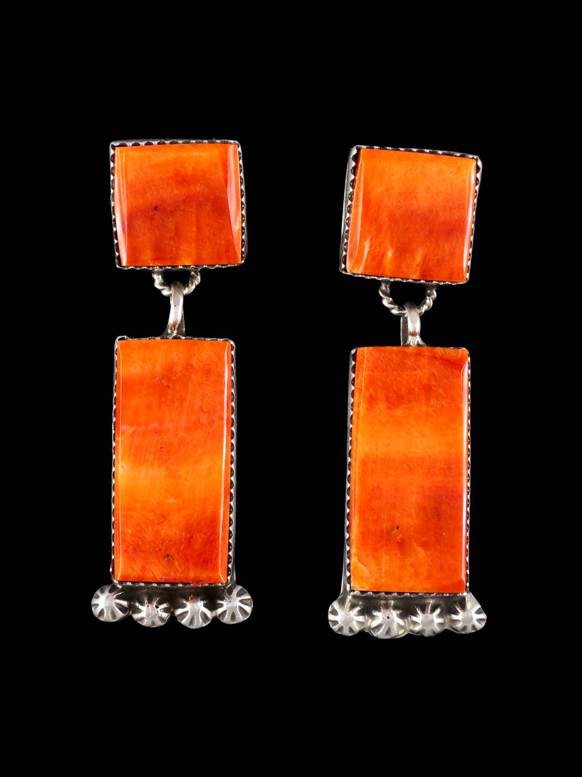 Native American Jewelry Spiny Oyster Post Earrings - PuebloDirect.com