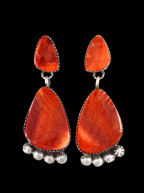 Native American Jewelry Spiny Oyster Post Earrings - PuebloDirect.com