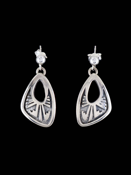Native American Sterling Silver Post Earrings - PuebloDirect.com